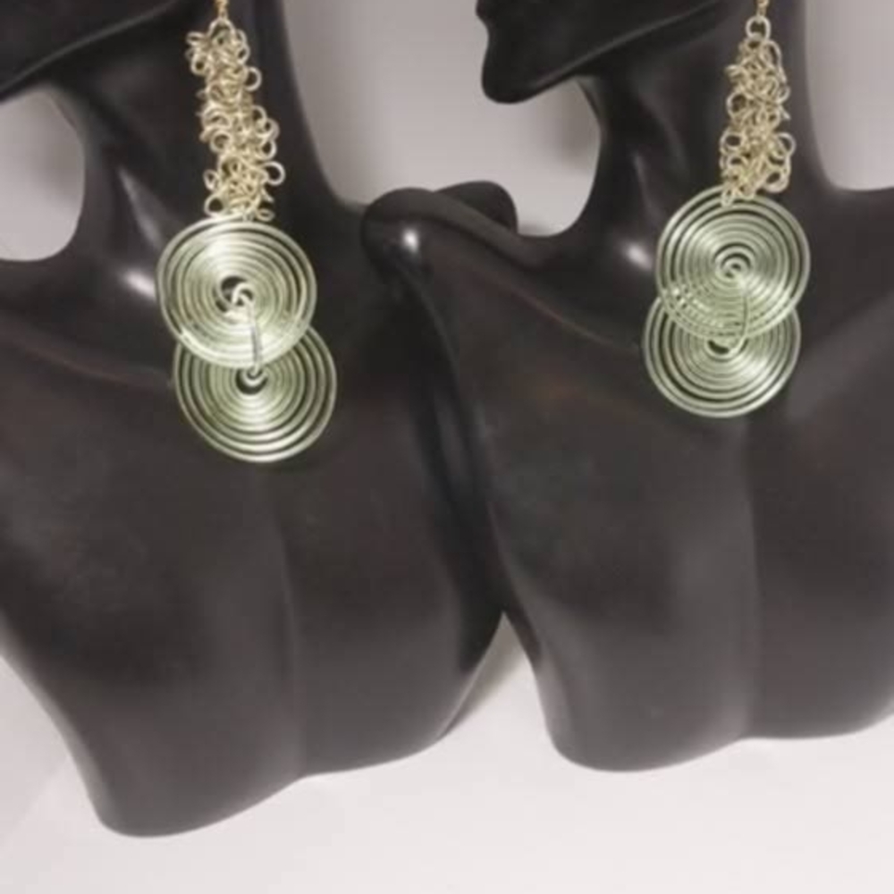 Chic Spiral Silver Earrings